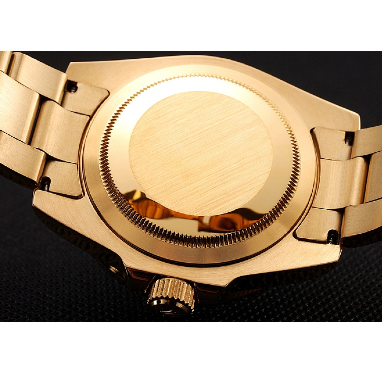 Best AAA Replica Sites Stone Dial And Master Case Swiss Bracelet Gold Green Rolex GMT II 1453748 Bezel Set 0610